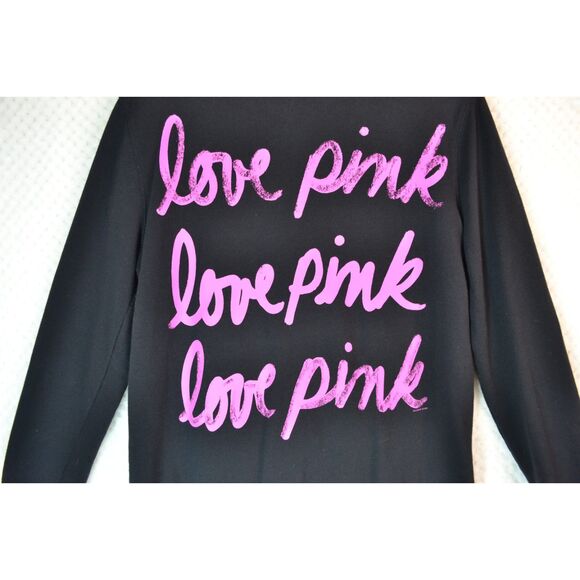 Victoria's Secret PINK Women's Large Black Pink Sweatshirt - Picture 11 of 12